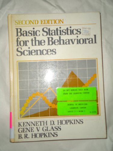 9780130694027: Basic Statistics for the Behavioural Sciences