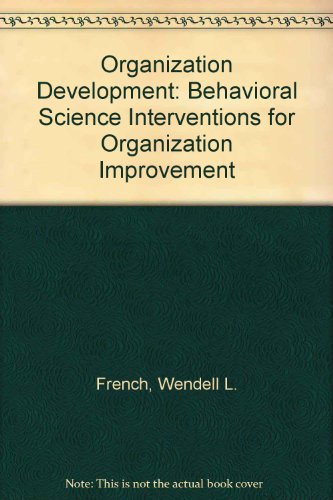 Beispielbild fr Organization development: Behavioral science interventions for organization improvement zum Verkauf von Wonder Book