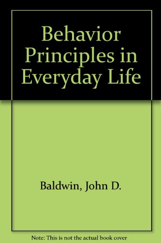Imagen de archivo de Behavior principles in everyday life. a la venta por Yushodo Co., Ltd.
