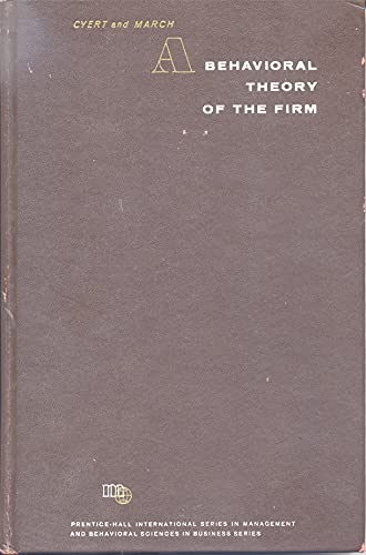 9780130733047: Behavioral Theory of the Firm