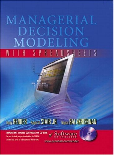 Beispielbild fr Managerial Decision Modeling with Spreadsheets and Student CD-ROM [With CDROM] zum Verkauf von ThriftBooks-Atlanta
