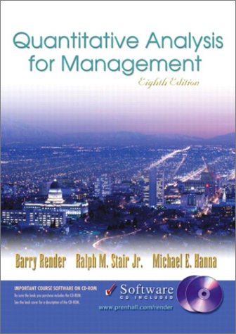 9780130783868: Quantitative Analysis for Management and Student CD-ROM: United States Edition