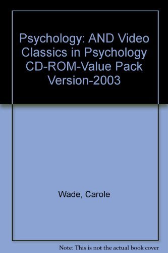 Psychology and Video Classics (9780130784568) by Wade; Tavris