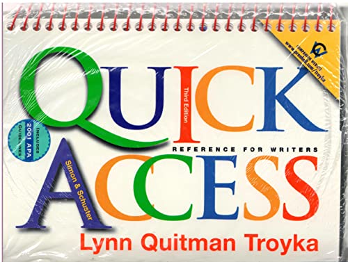 Quick Access with APA Updates & Companion Website Subscription (3rd Edition) (9780130789952) by Troyka, Lynn Quitman