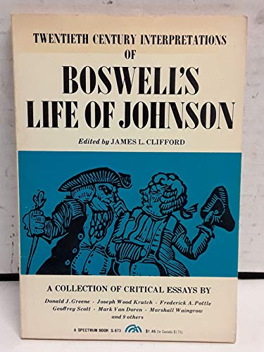 9780130801845: Boswell's "Life of Johnson": A Collection of Critical Essays (20th Century Interpretations S.)