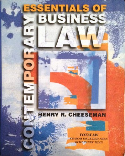 Stock image for Essentials of Contemporary Business Law with Total Law CD-ROM for sale by HPB-Red