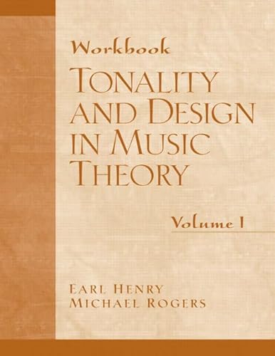 Stock image for Tonality and Design in Music Theory: Workbook for sale by HPB-Red