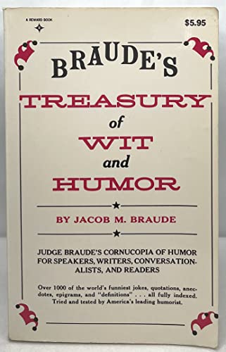 Imagen de archivo de Braudes Treasury Wit & Humour a la venta por Wonder Book