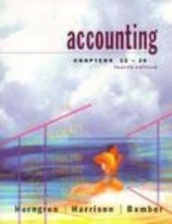 Imagen de archivo de Accounting, Chapters 12-26 (4th Edition) a la venta por BookHolders