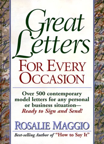 Beispielbild fr Great Letters for Every Occasion zum Verkauf von Better World Books