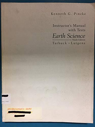 Stock image for Earth Science, Instructor's Manual with Tests for sale by Allied Book Company Inc.