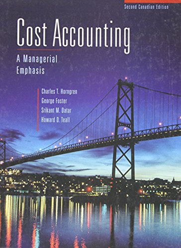 Beispielbild fr Cost Accounting : A Managerial Emphasis zum Verkauf von Better World Books