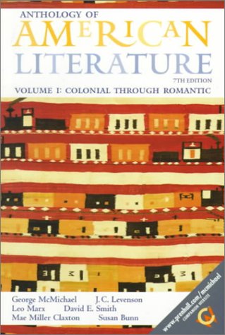 Beispielbild fr Anthology of American Literature, Volume I: Colonial Through Romantic zum Verkauf von Wonder Book