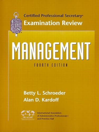 9780130843234: CPS Examination Review for Management (Certified Professional Secretary Examination Review Series)