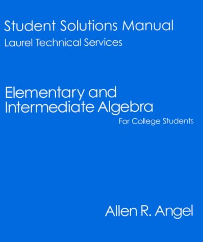 9780130855145: Elementary and Intermediate Algebra for College Students