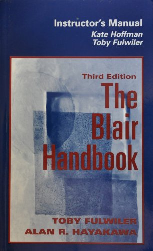 Beispielbild fr Instructor's Manual the Blair Handbook zum Verkauf von HPB-Red