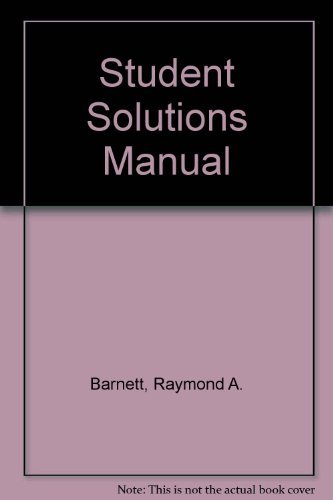 Stock image for Applied Calculus for Business, Economics, Life Sciences and Social Sciences: Student Solutions Manual for sale by HPB-Red