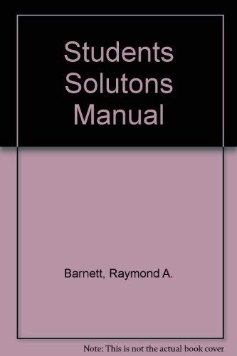 9780130858894: Student's Solutons Manual