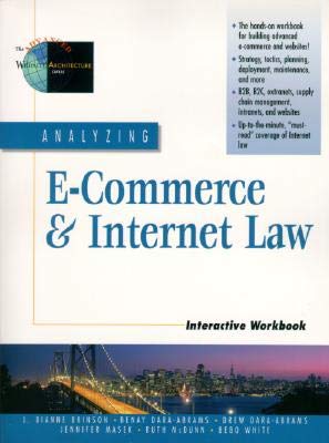 Imagen de archivo de Analyzing E-Commerce & Internet Law a la venta por HPB-Red