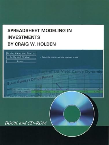 Imagen de archivo de Spreadsheet Modeling in Investments Book and CD-ROM a la venta por Wonder Book