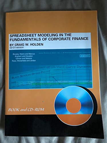 9780130879493: Spreadsheet Modeling in the Fundamentals of Corporate Finance with CD-ROM