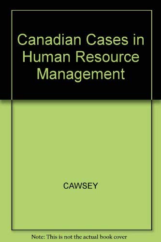 Stock image for Canadian Cases in Human Resource Management for sale by Better World Books: West