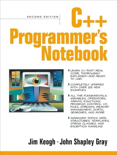 Imagen de archivo de C++ Programmer's Notebook a la venta por AwesomeBooks