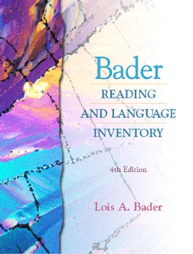 Immagine dell'editore per Bader Reading and Language Inventory venduto da Better World Books: West