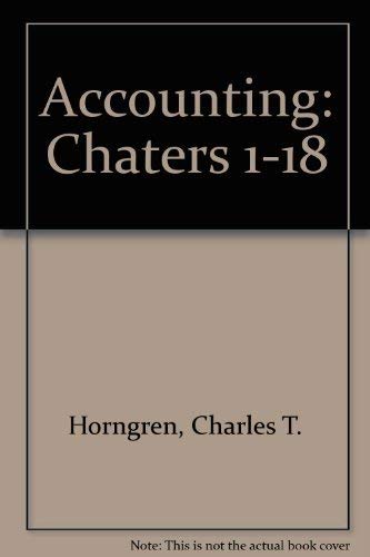 9780130906960: Accounting, Chapters 1-18