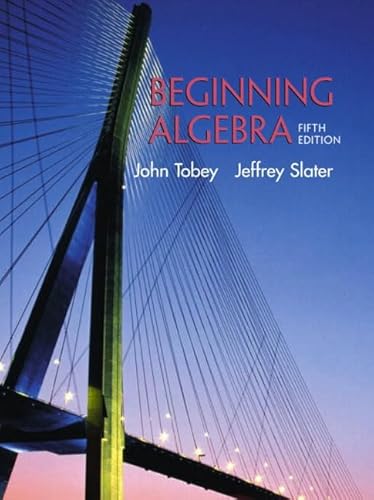 Beispielbild fr Beginning Algebra (5th Edition) zum Verkauf von Red's Corner LLC