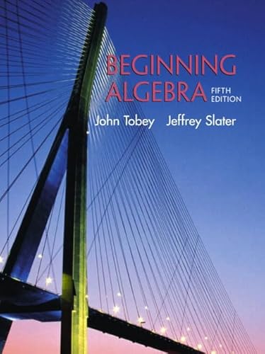 Stock image for Beginning Algebra (5th Edition) for sale by Red's Corner LLC