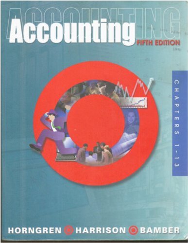 Accounting Study Guide Chapters 1 13 (9780130919823) by Charles T. Horngren; Walter T. Harrison