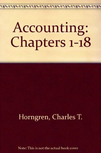 Imagen de archivo de Accounting: Working Papers Chapters 1-18 With Annual Report a la venta por dsmbooks