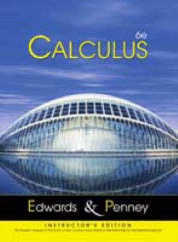 Stock image for Calculus (Instructor's Edition) for sale by Books of the Smoky Mountains