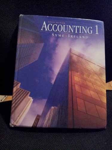 Beispielbild fr Accounting 1, 6th Edition zum Verkauf von Zoom Books Company