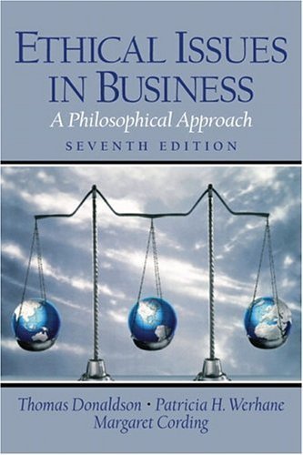 Imagen de archivo de Ethical Issues in Business: A Philosophical Approach a la venta por Once Upon A Time Books