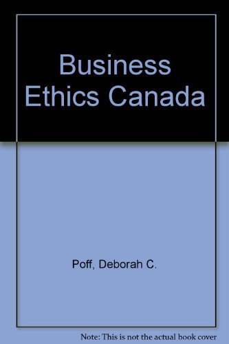 Beispielbild fr Business ethics in Canada zum Verkauf von Solr Books