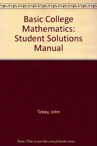 Imagen de archivo de Basic College Mathematics a la venta por POQUETTE'S BOOKS