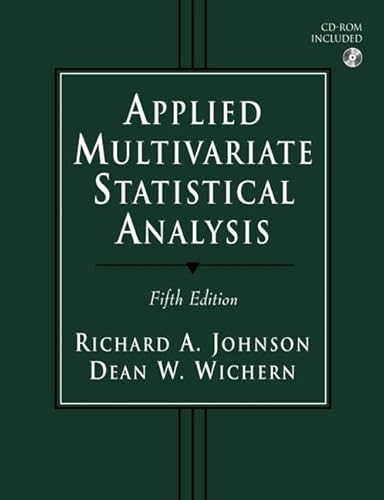 Beispielbild fr Applied Multivariate Statistical Analysis zum Verkauf von BooksRun