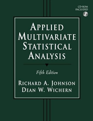 9780130925534: Applied Multivariate Statistical Analysis: United States Edition