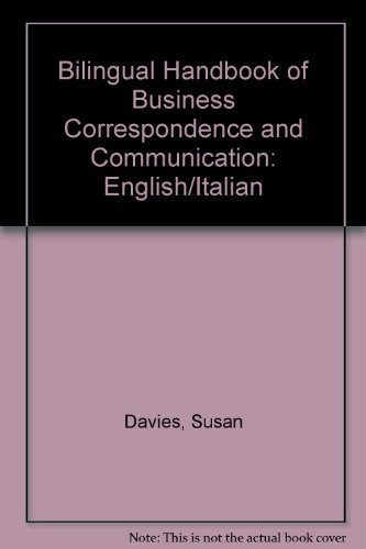 9780130934932: English/Italian (Bilingual Handbook of Business Correspondence and Communication)