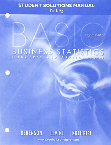 Basic Business Statistics Students Solution Manual (9780130936653) by Mark L. Berenson