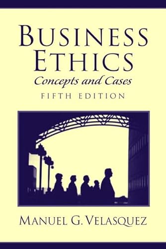 Beispielbild fr Business Ethics : Concepts and Cases zum Verkauf von Better World Books
