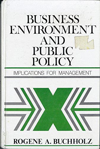 Beispielbild fr Business Environment and Public Policy : Implications for Management zum Verkauf von Better World Books: West