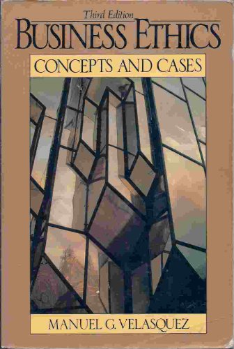 Imagen de archivo de Business ethics: Concepts and cases a la venta por Wonder Book