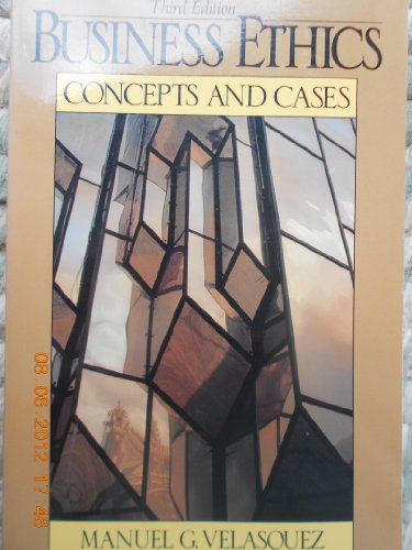 Imagen de archivo de Business Ethics: Concepts and Cases a la venta por BookHolders