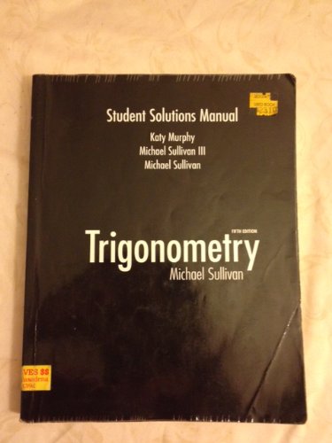 Beispielbild fr Trigonometry: Students Solutions Manual zum Verkauf von BookHolders