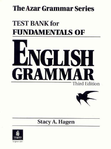 Imagen de archivo de Fundamentals of English Grammar Test Bank a la venta por ThriftBooks-Atlanta