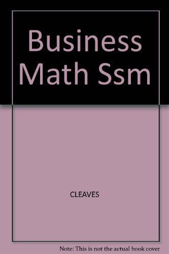 Beispielbild fr Business Math SSM zum Verkauf von dsmbooks