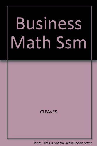9780130970237: Business Math Ssm